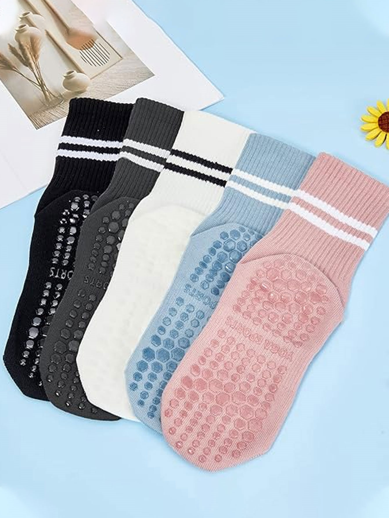 3 Pairs of Yoga Socks, Non-Sli - Grip Sock Yoga recension och pris