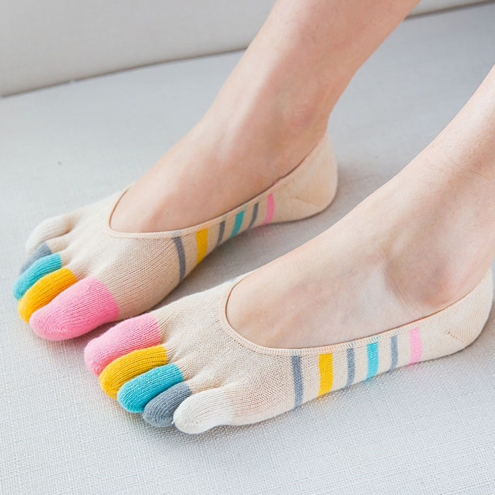 Womens Five Toe Yoga Socks 5 P - Invisibility Sock Loafer recension och pris