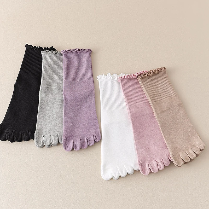 1/5 Pairs Women Five Toe Crew  - Toe Sock Split recension och pris